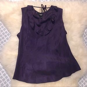 Talbots Silk Sleeveless Top Deep Purple size 2P